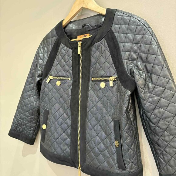 Tory Burch Quilted Leather Jacket - Size 4 - Picture 4 of 4